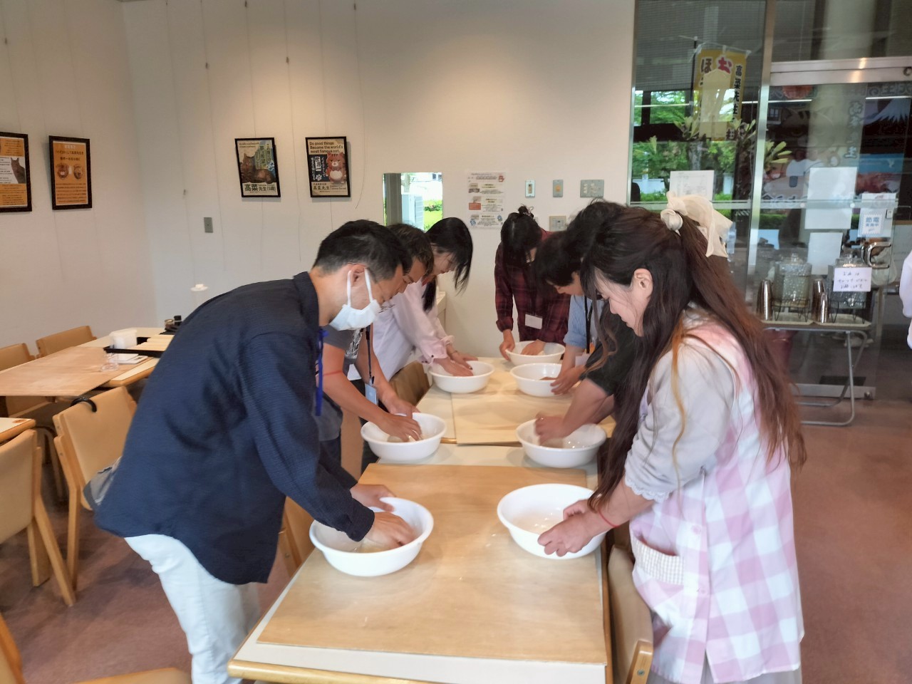 ほうとう体験の様子